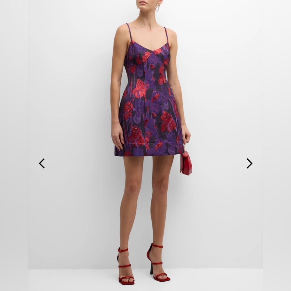 Liv Foster Metallic Iris Mini Dress